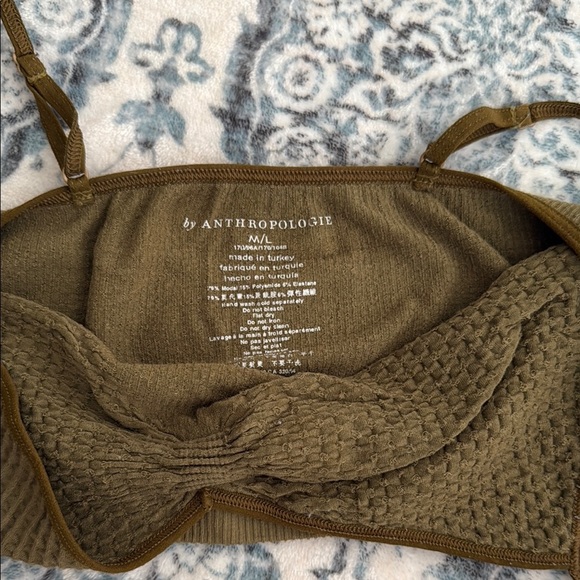 Anthropologie Olive Textured Bralette - Picture 3 of 4